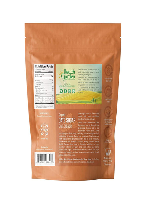 (16 OZ), (1 LB pack 1) Health Garden Date Sugar Organic Date Sugar Sweetener, All-Natural Dried Ground Dates, Rich