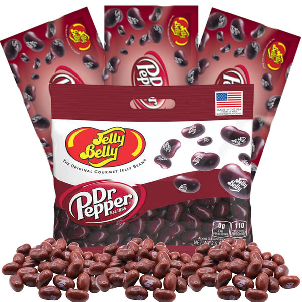 Needzo Dr Pepper Jelly Beans Basket Stuffer Kit, Soda Flavored Chewy Candies,