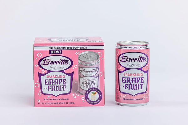 Barritt's Mixers - Sparkling Grapefruit Soda, Non-Alcoholic Soda Cocktail Mixer, 7.5 fl