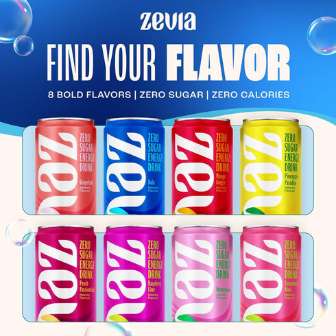 12 oz (12-Pack) Zevia Zero Sugar Energy Drink, Kola, Cans Naturally Sweetened, Non-GMO Project Verified, Gluten-Free