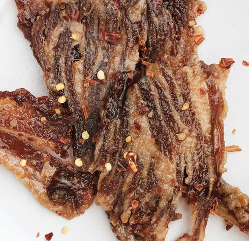 Weekend Jerky 100% (2oz) Premium Beef Brisket Jerky by - Made with Grass-Fed Beef Animal-Based Gluten-Free Sweet Spicy
