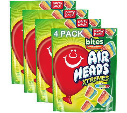 Airheads Xtremes Sweet and Sour Candy Bites, Chewy Candy Bag, Rainbow Berry