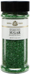 India Tree, Green Sparkling Sugar, Large Jar | Shimmery Sugar Sprinkles for