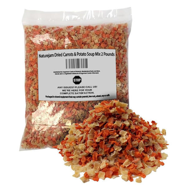 Naturejam Dried Carrots & Potato Soup Mix 2 Pounds-Dehydrated Vegetable Flakes To