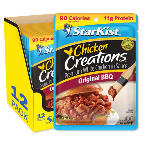 StarKist Chicken Creations Original BBQ Pouch (2.6 oz - 12 Pack) Fully