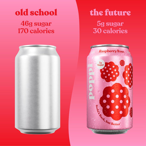 Setters Pack, 12 Oz, Pack 12, Packaging Poppi Sparkling Prebiotic Soda Beverage with Apple Cider Vinegar, Seltzer Water