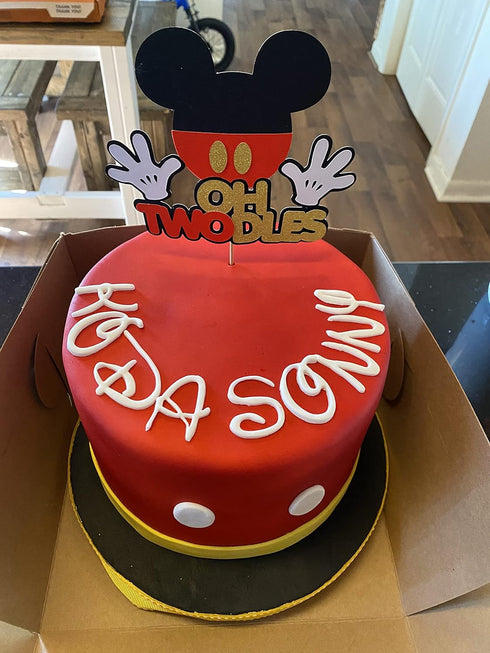 Oh Twodles Mouse Cake Topper | 2nd Birthday Party Supplies and Decorations