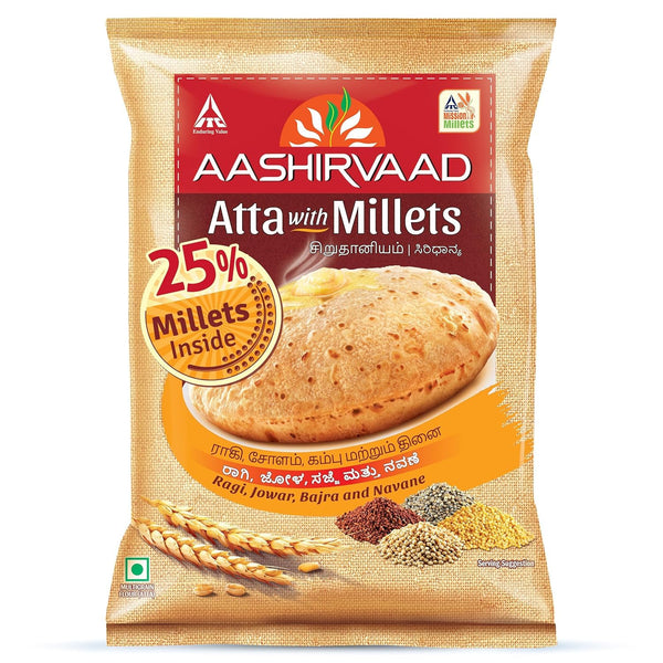 Generic Whole Wheat Atta Flour with Millet, 10 Pound
