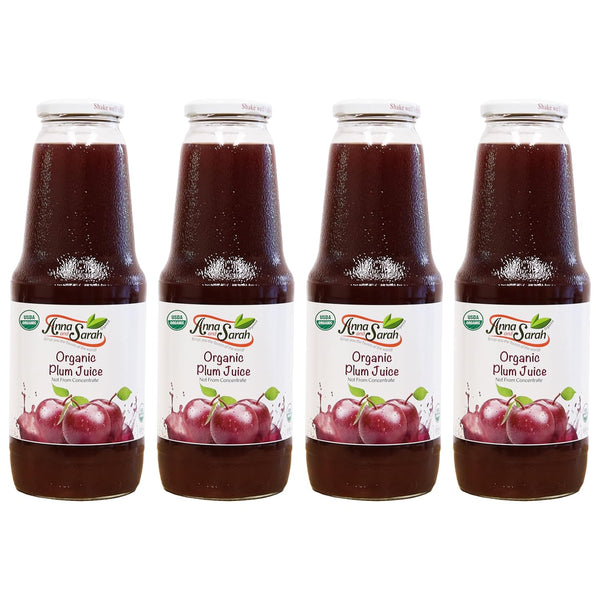 Anna and Sarah 33.8 Oz Organic Tart Plum Juice - Glass Bottle