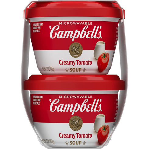 7 Oz (Pack 4) Campbell's Creamy Tomato Soup, Microwavable Bowl