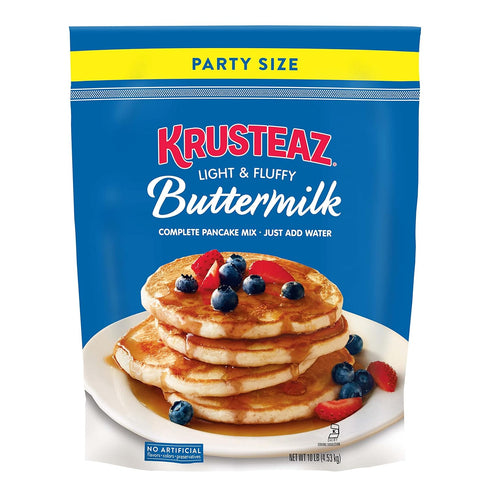 Krusteaz Complete Buttermilk Pancake and Waffle Mix, Light & Fluffy, 10 lb