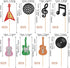 24 Pack Guitar Cupcake Toppers Music Notes Cupcake Toppers Glitter Guitar Rock Cupcake Picks Musical Instrument Cake