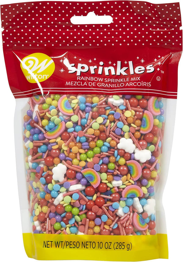 Wilton Rainbow Sprinkles Mix, 10 oz.