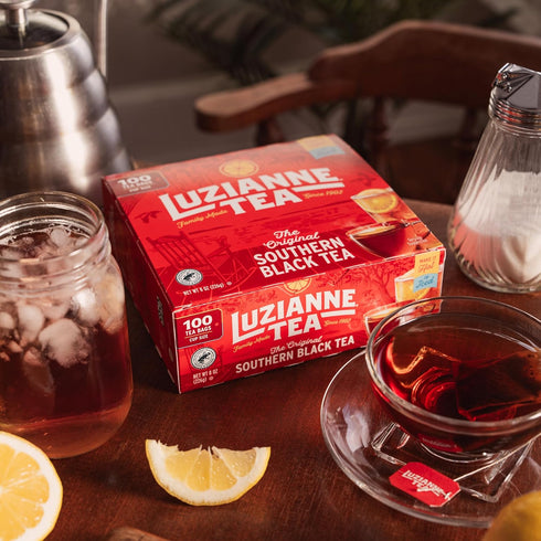 100ct (Pack 4) Luzianne Unsweetened Iced Tea Bags, Family Size, Box
