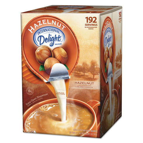 International Delight 827965 Liquid Non-Dairy Coffee Creamer, Hazelnut, 0.4375 oz Cups, 192