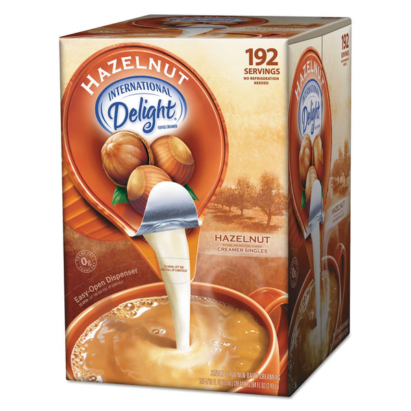 International Delight 827965 Liquid Non-Dairy Coffee Creamer, Hazelnut, 0.4375 oz Cups, 192