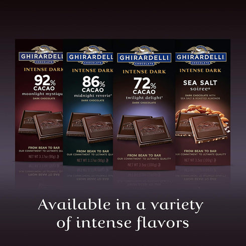 3.17 Oz, Pack 6 Ghirardelli Chocolate Intense Dark Bar, Midnight Reverie