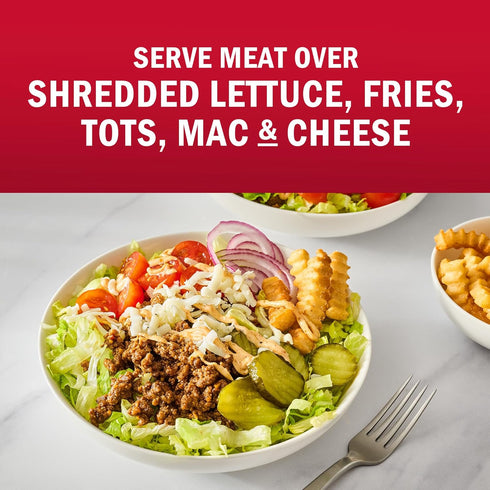 1.25 oz (Pack 12) McCormick Seasoning Mix, Loaded BBQ Burger Bowl, Hearty, Ground Meat, Smash Burger Seasoning, No