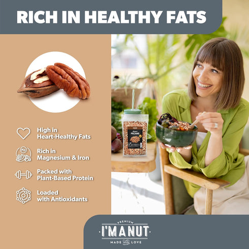 4 lb Raw Pecan Pieces American Grown Medium Chopped Pecans, Batch Tested Peanut & Gluten Free, Non-GMO, No PPO