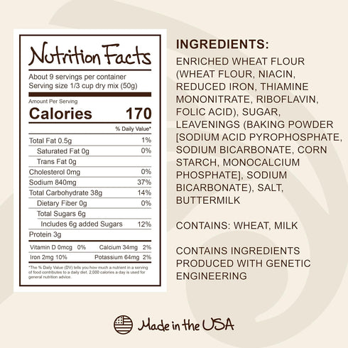 16 Stonewall Kitchen Buttermilk Pancake & Waffle Mix, Ounces