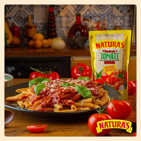 7.1oz. (Pack 3) NATURA'S Natural Tomato Paste, Heat-and-Eat Tomato Paste in Easy-Open Pouch
