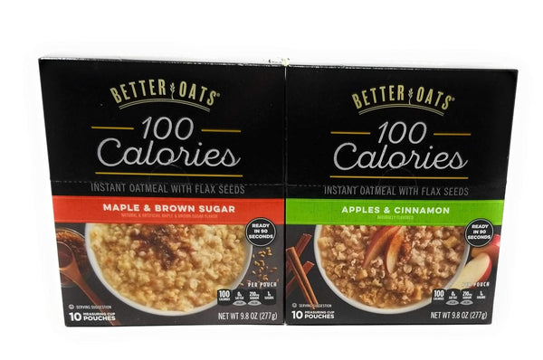 Better Oats Bundle: (1) Apples & Cinnamon 9.8oz, (1) Maple and Brown Sugar 9.8oz