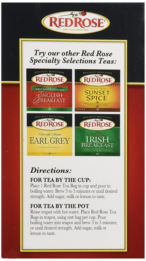 40 Red Rose English Breakfast Tea, ct