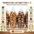 Pack, 4 lbs, Packed Premium In-Shell Nut Variety Mixed Nuts in Shell, Walnut, Almond, Pecan & Hazelnut, Separate Bags