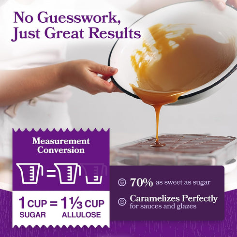 76oz Health Garden Allulose Sweetener, Sugar Substitute - Bag Allulose Granulated Sugar Substitute, Zero Calorie
