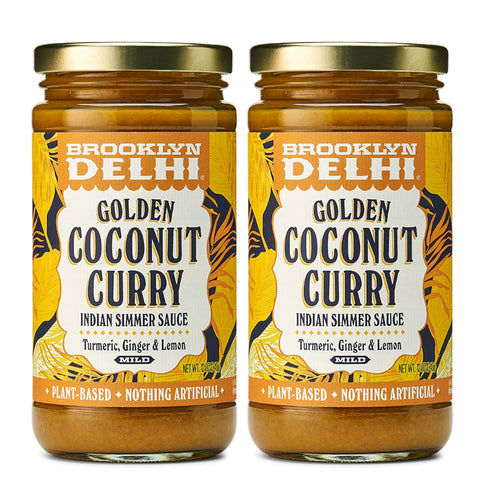 Brooklyn Delhi Golden Coconut Curry - Indian Simmer Sauce with Turmeric, Ginger,