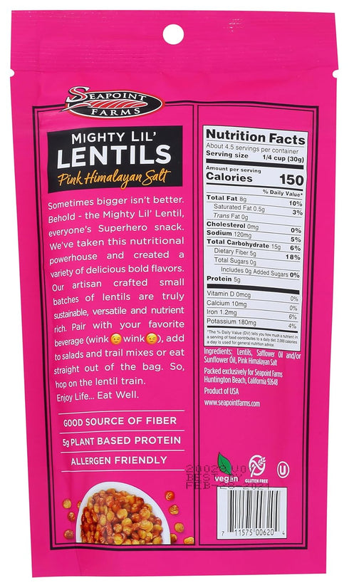 Himlyn 5 oz Seapoint Farms Lentil Pink Salt