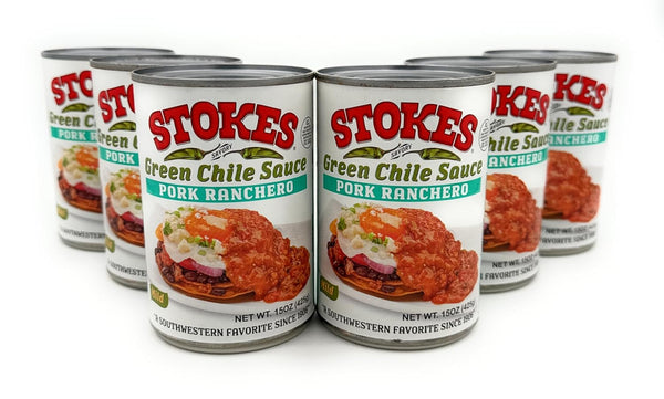 STOKES Green Chile Sauce Pork Ranchero Pack of 6