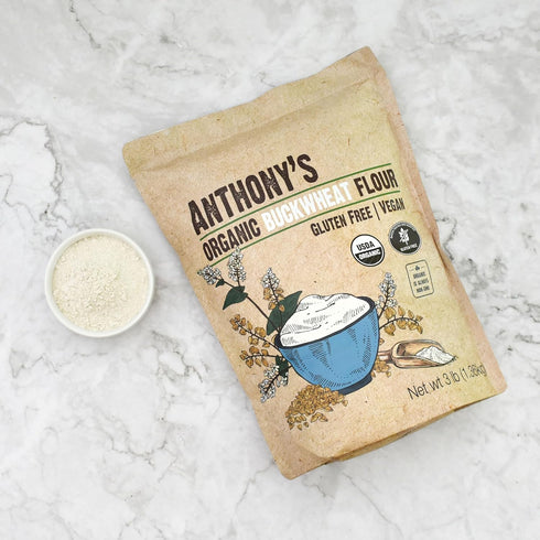 3 lb, Anthony's Organic Buckwheat Flour, Grown in the USA, Gluten Free, Vegan