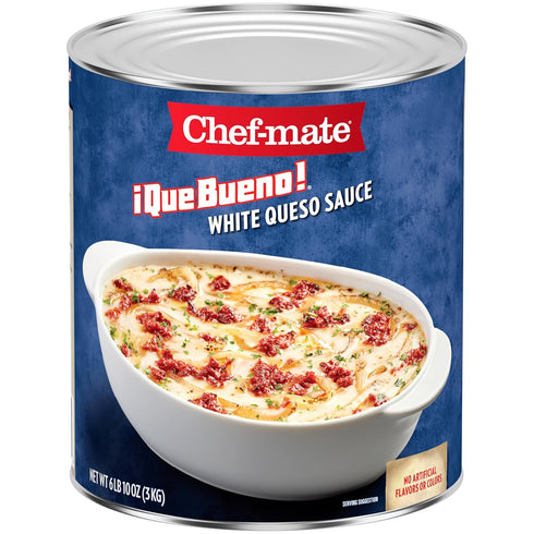 Chef-mate Que Bueno White Queso and Nacho Cheese Sauce, 6 lb 10 oz Bulk Can