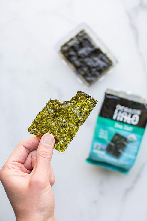 1 12 Ocean's Halo Seaweed Snacks (Sea Salt) case of Unit Trays