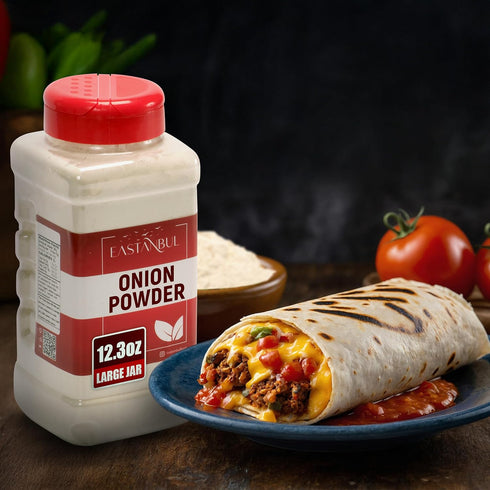 12.3oz, Eastanbul Onion Powder, Premium Turkish White Onion Powder Seasoning, Mediterranean Seasoning for Cooking