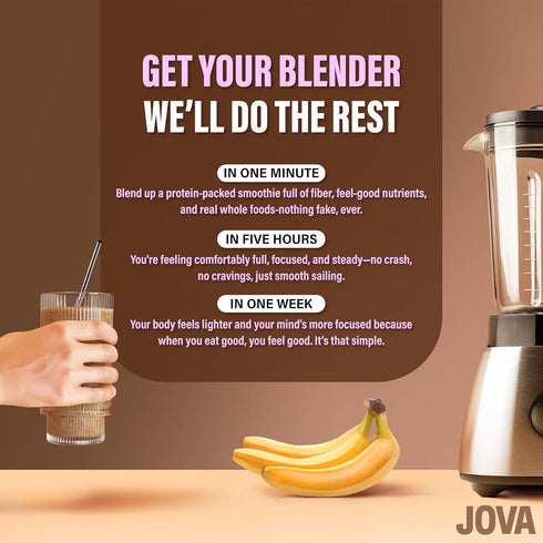1 22g+ 6-Pack JOVA Smoothie Variety Kit (Peanut Butter, Pistachio & Double Chocolate) Nutritious, Delicious & Ready