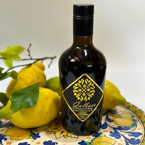 Galbasa 16.9 oz - Organic Lemon Oil from Sicily, Italy - First Cold Pressed Extra Virgin Olive Oil and Fresh Lemons