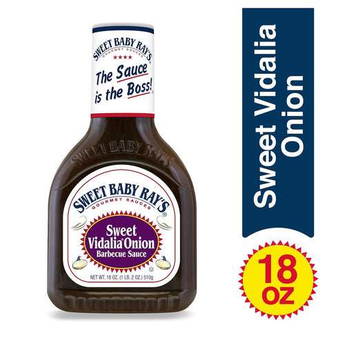 Sweet Baby Rays Sauce,18 OZ (Pack 4) Vidalia Barbecue