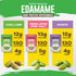 12g-13g 3-Pack 4.75oz Pack Biena Crispy Roasted Edamame Beans Snack High Protein Snack for Adults & Kids, Protein per