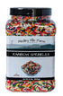 2.2 Lbs. Rainbow sprinkles by Medley Hills farm in Reusable Container - Great bulk rainbow sprinkles for cake