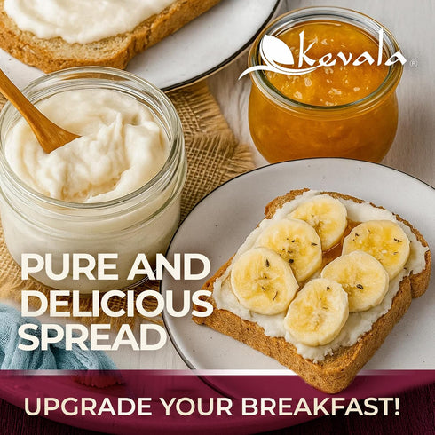 2 lb Kevala Organic Coconut Butter - Natural Plant-Based Sandwich Spread, Made in USA, Spreadable Coconut Cream