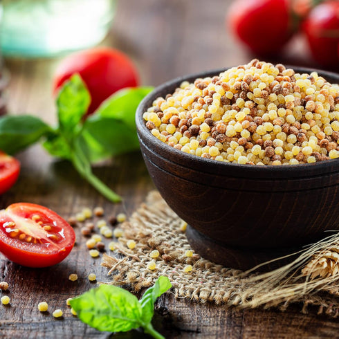 17.6 oz (Pack 2) Sanniti Toasted Fregola Sarda FIne Semolina Pasta Fregula Tostata Fina