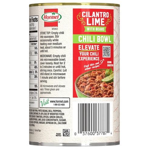15oz, 12-Pack HORMEL Cilantro Lime Chili With Beans