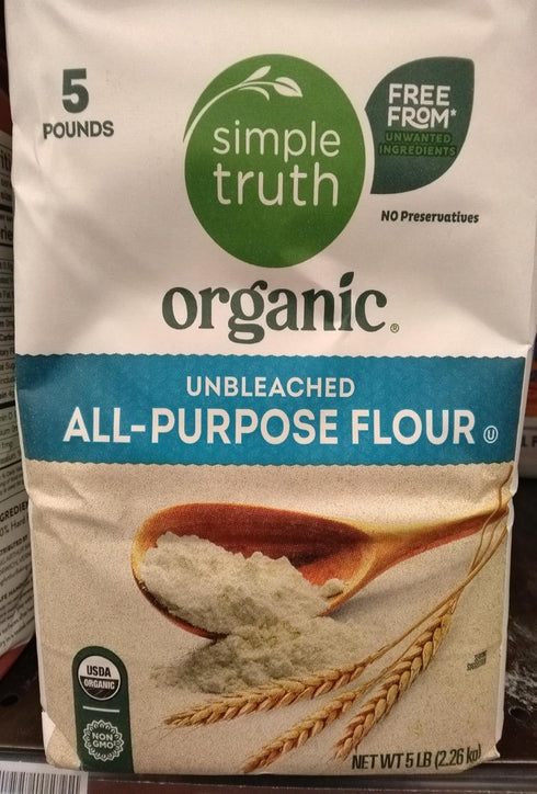 Generic Organic Unbleached All-Purpose Flour (1 Bag, 5 Pounds)