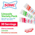 Pack, 3 1 (30 Sonic Singles To Go Limeade Variety Watertok Powdered Drink Mix, Includes Flavors, Limeade, Cherry