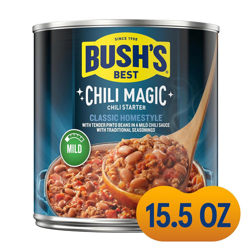 15.5 OZ. (Pack 6) Bush's Classic Homestyle Chili Magic Chili Starter