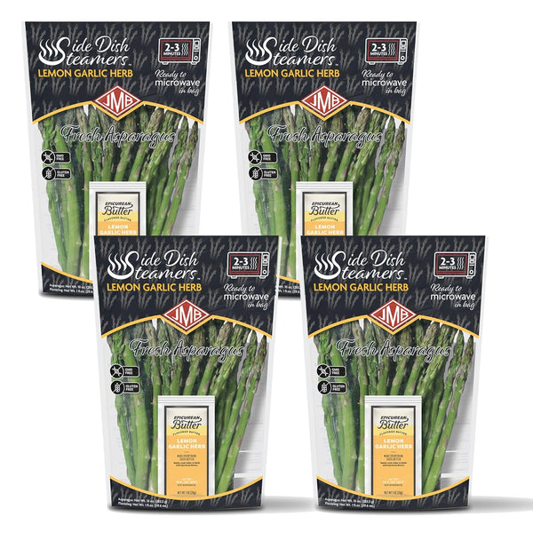 JMB Produce Side Dish Steamers - Asparagus Side Dishes - Lemon Garlic