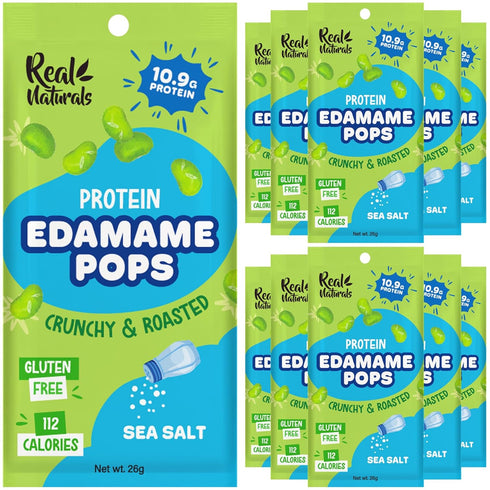 Crunchy roasted Edamame Beans snack (10 Pack sea salt) high Protein snack