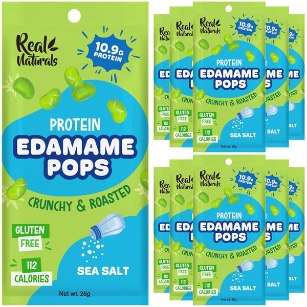 Crunchy roasted Edamame Beans snack (10 Pack sea salt) high Protein snack